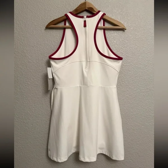 Zella | Dresses | Z By Zella Tennis Dress Ivory With Pink Trim Athleisure  Shorts Nwot | Poshmark